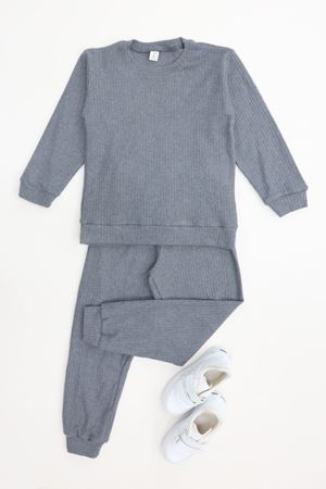 5-12 Yaş İnterlok Fitilli Takım Füme - 52183.1567.