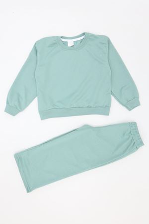 4-10 Yaş İki İplik Şardonsuz Çocuk Takım Mint - 55042.1776.