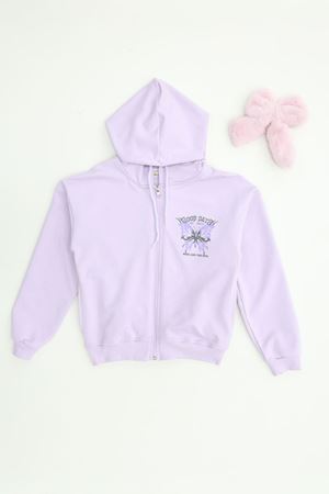 2 İplik 10 13 Yaş Kompak Fermuarlı Sweat Lila - 7264277.1576.