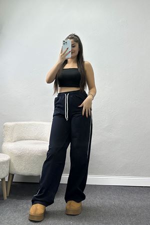 Biyeli 2 İplik Bol Eşofman Altı Lacivert - 50936.1005.