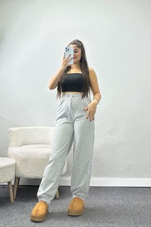 Biyeli 2 İplik Eşofman Altı Gri - 50937.1005.