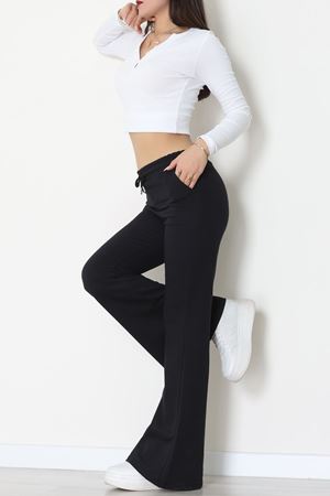 2 İplik İspanyol Paça Eşofman Altı Siyah - 52118.1857.