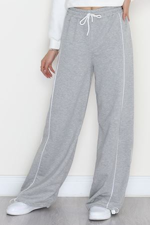 2 İplik Paça Stoperli Eşofman Altı Gri - 40019.1857.