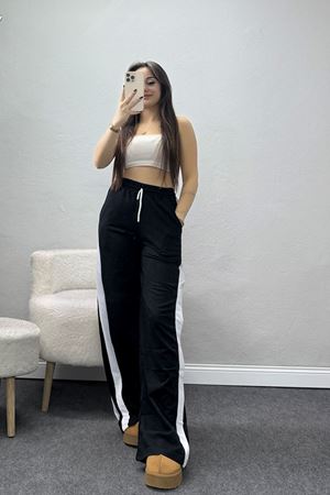 2 İplik Şeritli Eşofman Altı Siyah - 52050.1857.