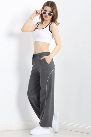 Paça Stoperli 2 İplik Eşofman Altı Füme - 50058.1857.