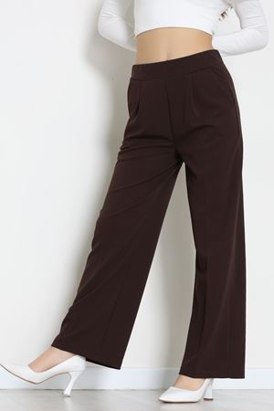 İthal Scuba Krep Lastikli Pantolon Kahve - 51234.1397.