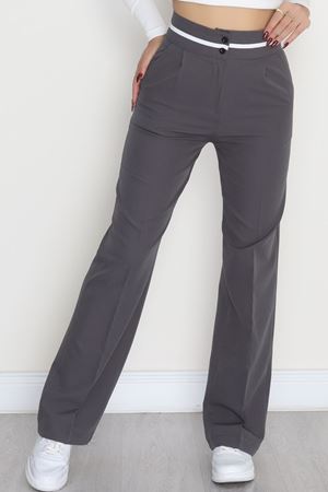 Tek Pile Ekstraforlu Palazzo Pantolon Boyalıantrasit - 50054.1920.