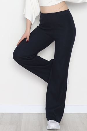 Selanik Kumaş Palazzo Pantolon Lacivert - 51036.1837.