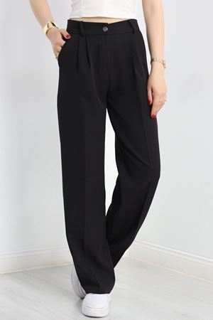 Tek Düğme Palazzo Pantolon Siyah - 90022.1397.