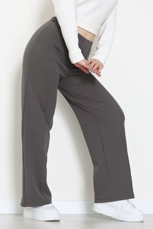Zra Krep Lastikli Çımalı Pantolon Antrasit - 51251.1837.