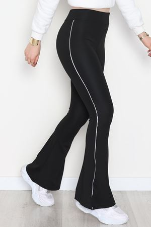 Biyeli İspanyol Paça Dalgıç Tayt Siyah - 52083.1098.