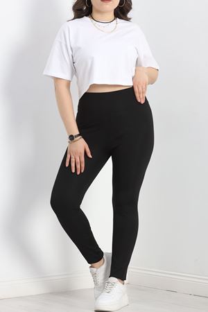 Bel Yazılı Battal Dalgıç Tayt Siyah - 50073.1098.