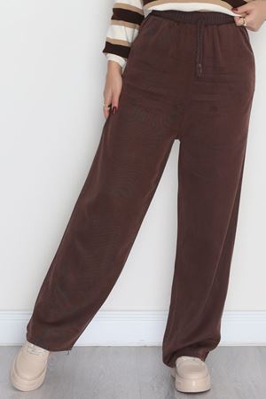 Lastikli Palazzo Gabardin Kot Pantolon Kahve - 31559.2088.