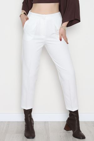Dabıl Kumaş Pantolon Beyaz - 52001.2116.