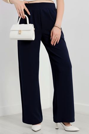 Zra Krep Likralı Pantolon  Lacivert - 90122.1837.