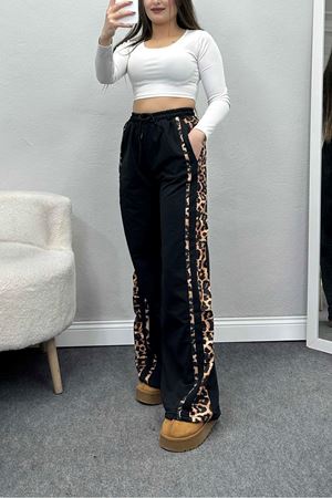 Şeritli 2 İplik Eşofman Altı  Siyah - 40026.1857.