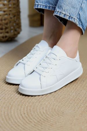 Yıldızlı Spor Ayakkabı Beyaz - 31295.264.