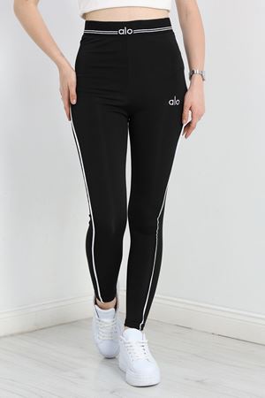 Kemerli Lastikli Biyeli Dalgıç Tayt Siyah - 50601.1005.