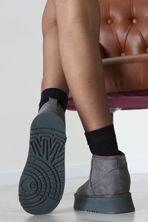 Kalın Taban Mini Boy Süet Bot Füme - 31437.1932.