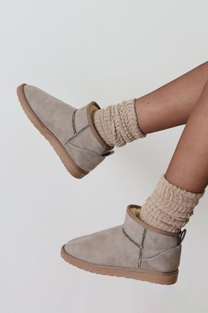 Mini Boy Süet Bot Vizon - 31435.1932.