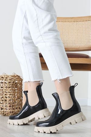 Lastik Detaylı Bot Siyahruganbej - 31845.264.