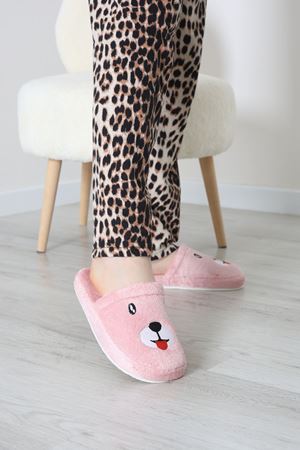 Peluş Ayıcıklı Ev Terliği Pudra - 32565.264.