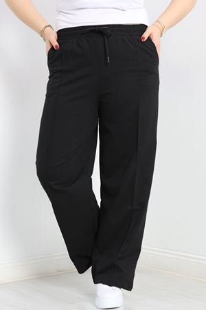 Çımalı Büyük Beden Eşofman Altı Siyah - 50663.1005.