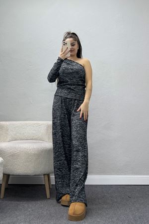 Tek Omuz Yumoş Kumaş İkili Takım Siyah - 51093.2114.