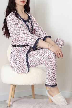 3'Lü Pijama Seti Ekrukırmızı - 52170.2123.