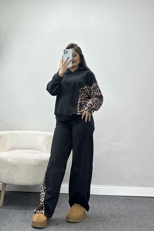 Garnili 2 İplik Eşofman Takımı Siyahleopar - 50746.1005.