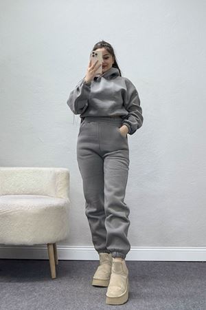 3 İplik Şardonlu Eşofman Takımı Antrasit - 52049.1878.