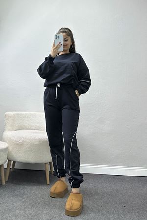 Biyeli 2 İplik Eşofman Takımı Lacivert - 50792.1857.