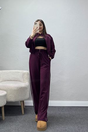 Biyeli Modal Eşofman Takımı Bordo - 4130.1247.