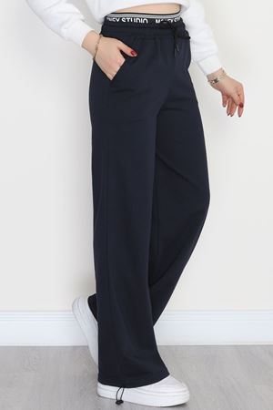 Bel Detaylı 2 İplik Eşofman Altı Lacivert2 - 70169.1857.