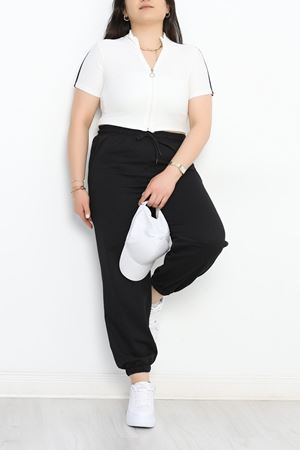 Büyük Beden 2 İplik Eşofman Altı Siyah - 50661.1005.