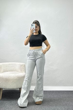 İspanyol Paça 2 İplik Eşofman Altı Gri - 50526.1857.