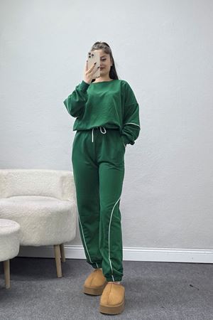 Biyeli 2 İplik Eşofman Takımı Zümrüt - 50792.1857.