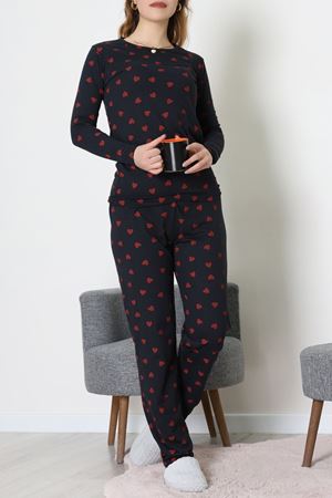 Viskon Pijama Takımı Siyah - 52185.2123.