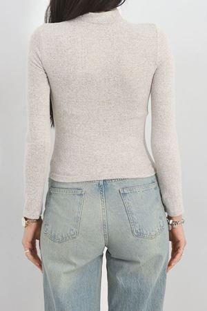 Dik Yaka Yumoş Body Bej - 50205.1723.