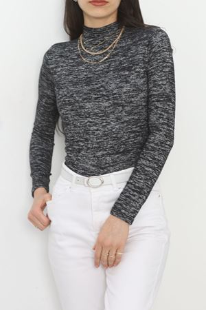 Dik Yaka Yumoş Body Siyahfüme - 50205.1723.