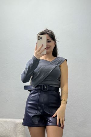 Tek Omuz Bluz Antrasit - 1006.2119.