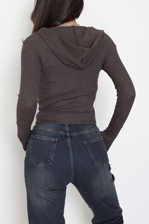 Kapşonlu Parmak Geçmeli Kaşkorse Ceket Kahve - 70769.1567.