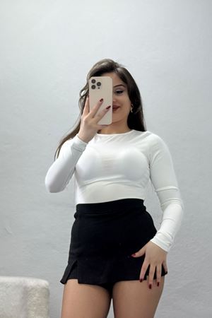 Bisiklet Yaka Mikro Çıtçıtlı Body Ekru - 21941.200.