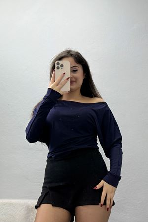 Kayık Yaka Viskon Body Lacivert - 42777.599.