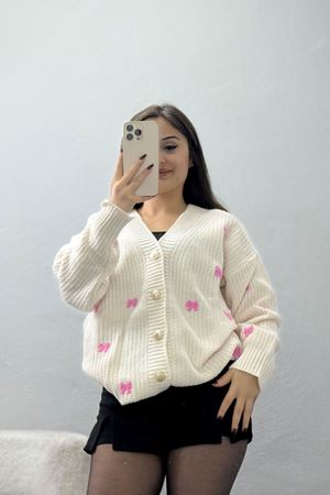 Nakışlı Hırka Lattepembe - 490.1577.