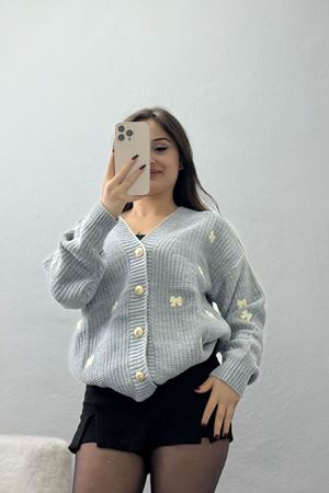 Nakışlı Hırka Grilatte - 490.1577.