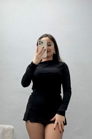 Sandy Kayık Kaya Bluz Siyah - 42802.1949.