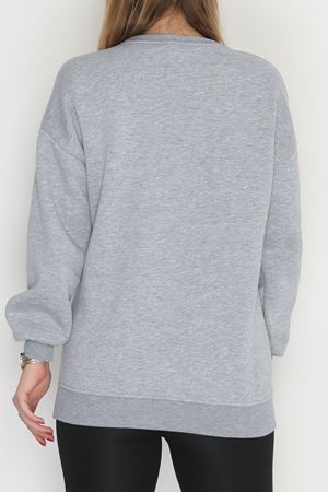 3 İplik Şardonlu Baskılı Sweat Grisaks - 42611.1878.