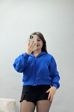 3 İplik Kompakt Oversize Fleto Cepli Sweat Saks - 42506.1878.