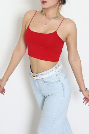 İp Askılı Crop Büstiyer Atlet Kırmızı - 20544.200.